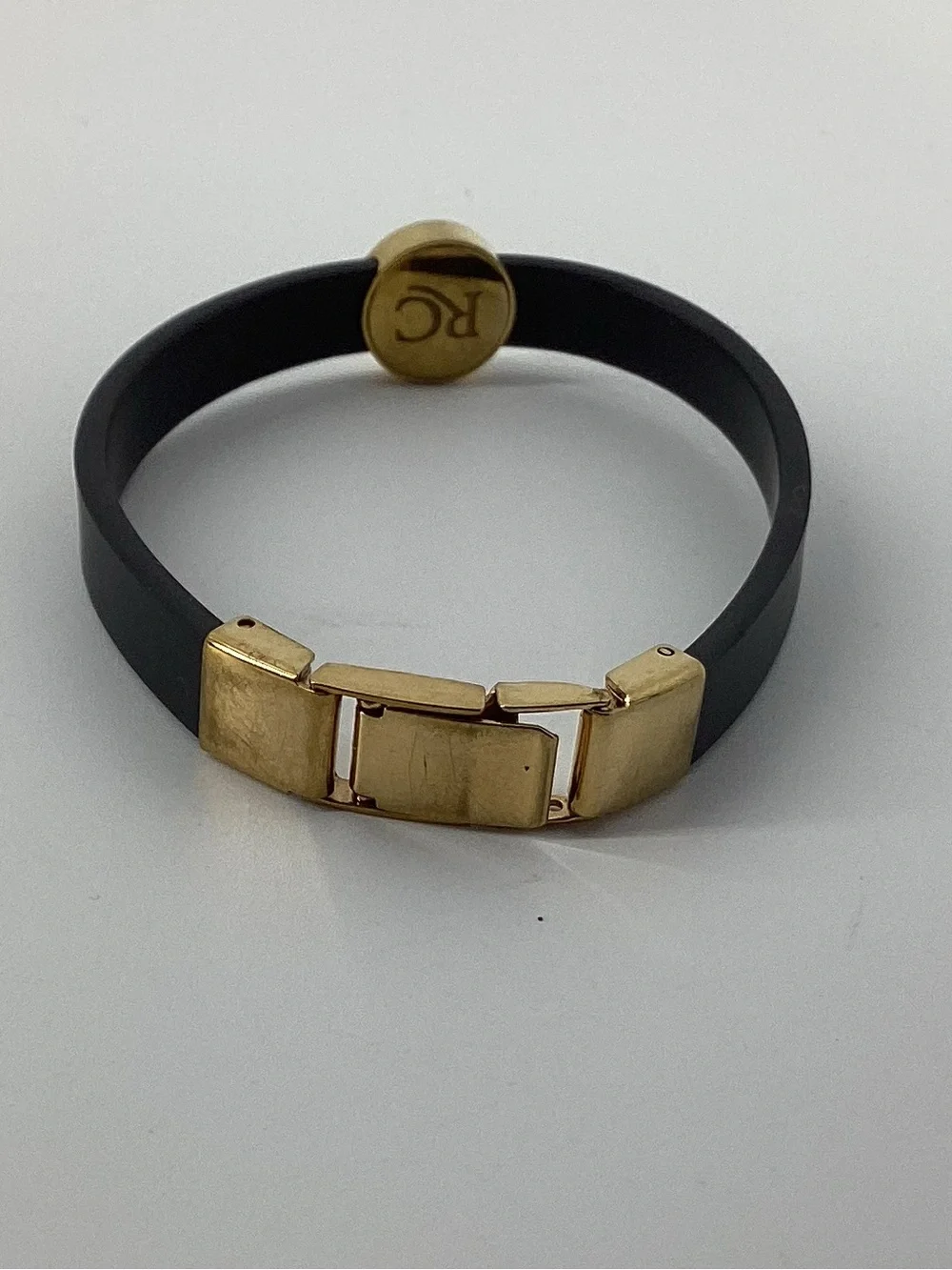 Rustic Cuff Mixed Metal and Black Bracelet Set with Gold and Orange Accents